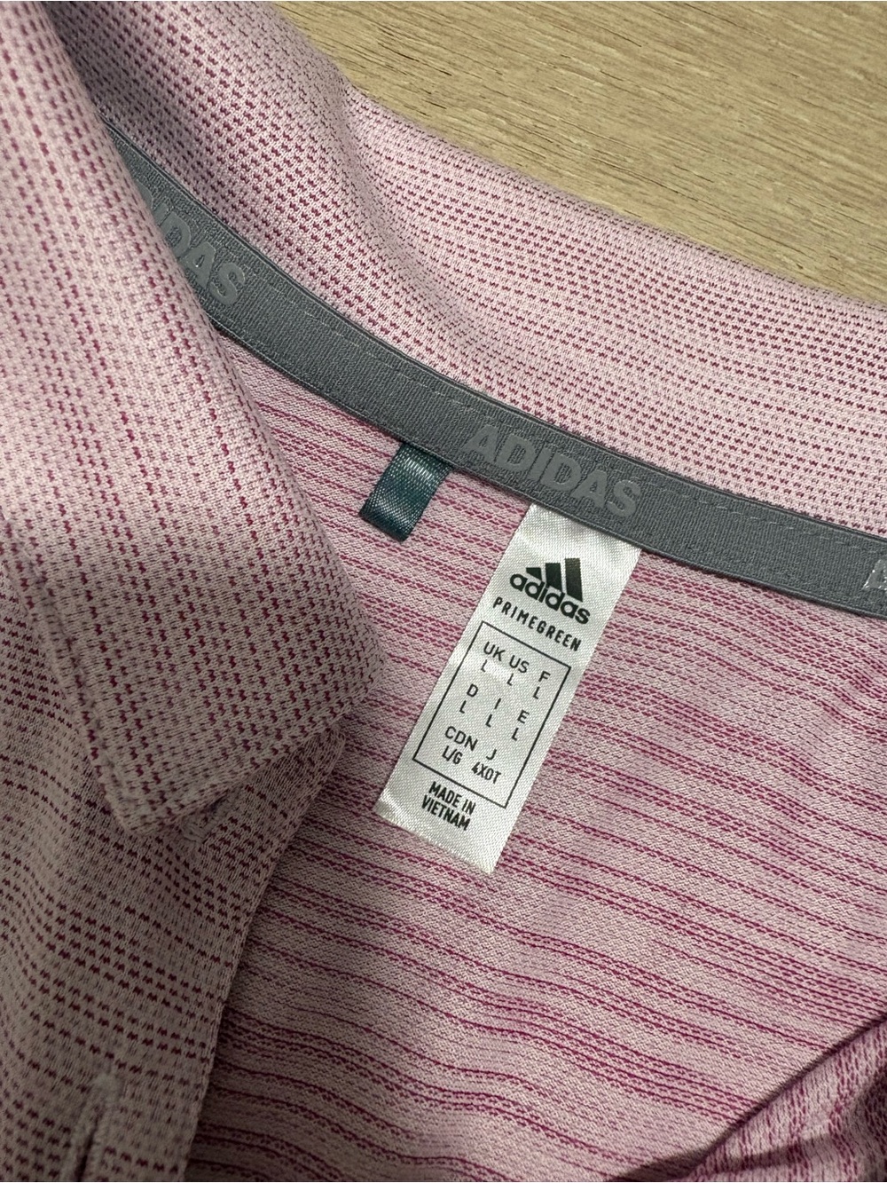 adidas Light Pink Heathered Short-Sleeve Polo Shirt- NWOT - Picture 3 of 5